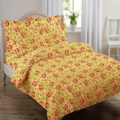Swaas Cotton Floral Queen Bedsheet