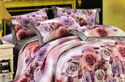 70% OFF on Rose Petal Polyester Floral Double, Queen Bedsheet