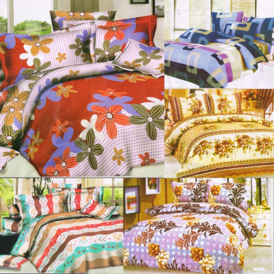 68% OFF on Z Decor Polycotton Printed Double Bedsheet