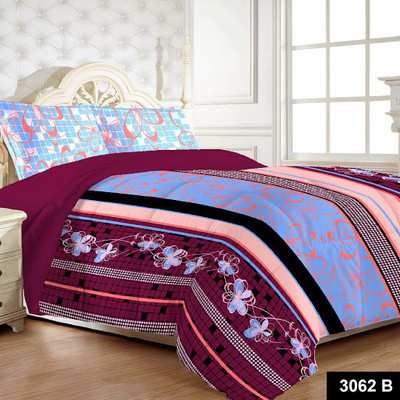 MYCK Cotton Floral Queen Bedsheet