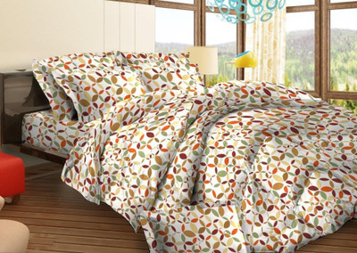 4% OFF on Bombay Dyeing Polycotton Printed Single Bedsheet
