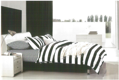 23% OFF on Ross Luxury Living Cotton Striped Double Bedsheet