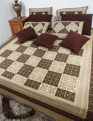 53% OFF on Heritagefabs Cotton Printed Double Bedsheet