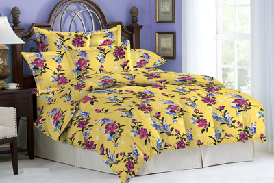 22% OFF on Bombay Dyeing Cotton Printed Double Bedsheet 2 Pillow Covers, 1 Bedsheet, Multicolor
