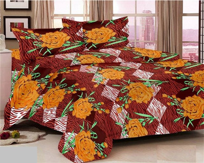 61% OFF on Aalidhra Techtex Cotton Floral Double Bedsheet