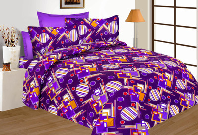 46% OFF on Metro Living Satin Geometric Double Bedsheet