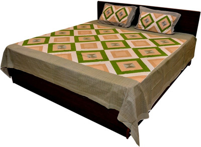 60% OFF on Silkworm Cotton Checkered Double Bedsheet
