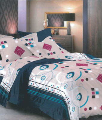 19% OFF on Blush Cotton Printed Double King Bedsheet