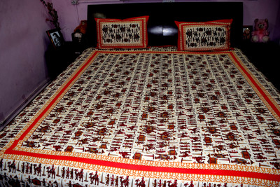 38% OFF on Rajasthani Decor Cotton Printed King Bedsheet