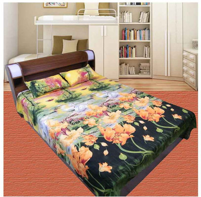 50% OFF on Thefancymart Polycotton Printed Double Bedsheet 1 Double Bed Sheet With 2 Pillow Cover, Multicolour 50% OFF on Thefancymart Polycotton Printed Double Bedsheet 1 Double Bed Sheet With 2 Pillow Cover, Multicolour