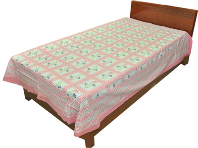77% OFF on Shop Rajasthan Cotton Checkered Single Bedsheet
