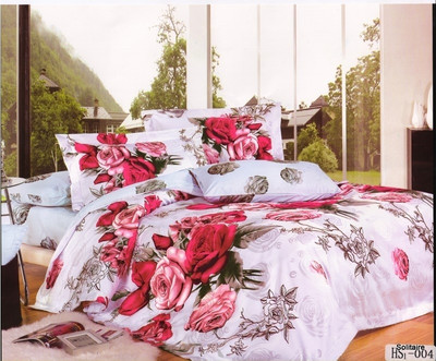 35% OFF on Solitaire Cotton Floral Double Bedsheet