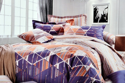 56% OFF on Valtellina Cotton Abstract Double Bedsheet