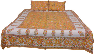 50% OFF on Chhipa Prints Cotton Printed Single Bedsheet 1 Bedsheet, Pink