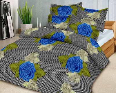 58% OFF on Homefab India Cotton Floral Double Bedsheet 1 Bedsheet, 2 Pillow Covers, Multicolor
