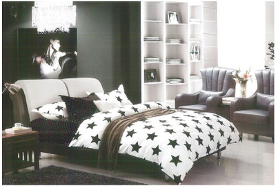 23% OFF on Ross Luxury Living Cotton Geometric Double Bedsheet