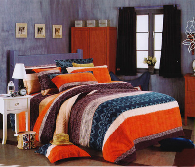 28% OFF on Gran Cotton Striped Extra Large Bedsheet 1 Bedsheet, 2 Pillow Cover, Multicolor