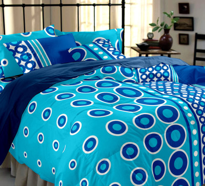 30% OFF on Home Ecstasy Cotton Geometric Queen Bedsheet