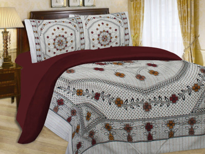20% OFF on Sangam Target Cotton Printed Double Bedsheet