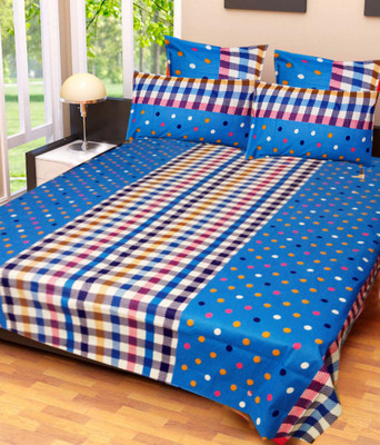 64% OFF on Homefab India Cotton Floral Double Bedsheet