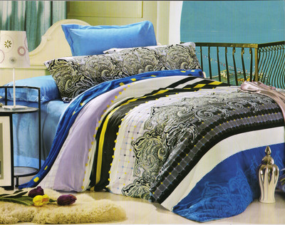24% OFF on Skap Cotton Abstract Double Bedsheet