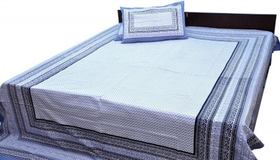 37% OFF on Jaipur Raga Cotton Floral Double Bedsheet