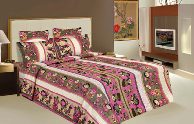 57% OFF on Buy Clues Cotton Floral Double Bedsheet