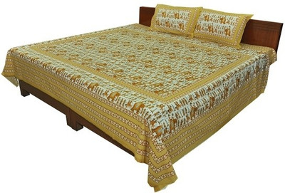 47% OFF on Shopping Rajasthan Cotton Printed Double Bedsheet