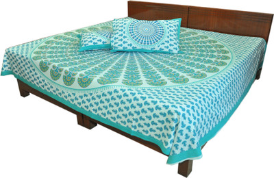70% OFF on RajLaxmi Cotton Checkered Double Bedsheet 1 Bed Sheet, 2 Pillow Cover, Multicolor