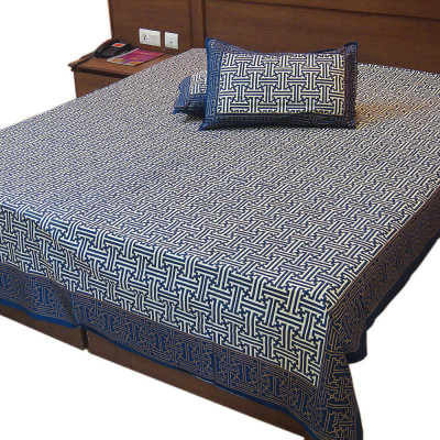 25% OFF on Jaipur Raga Cotton Abstract Double Bedsheet
