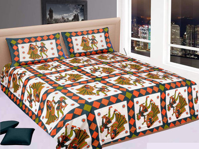 42% OFF on Jaipur Printex Cotton Printed Double Bedsheet