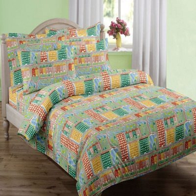 Swaas Cotton Printed Single Bedsheet