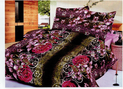 76% OFF on Kv Handloom Cotton Abstract Double Bedsheet