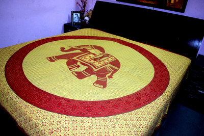 57% OFF on Rajasthani Decor Cotton Printed Double Bedsheet