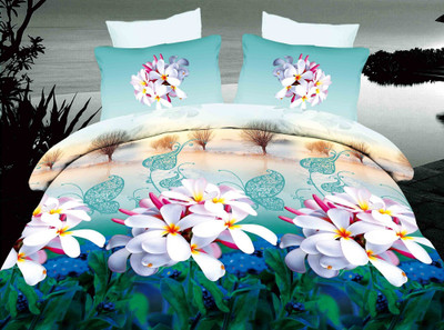 32% OFF on Boston Polycotton Floral Double Bedsheet