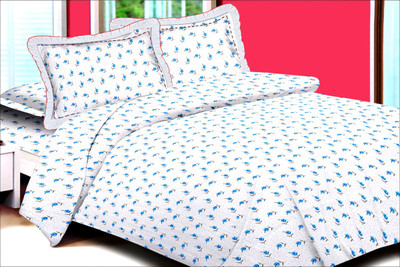 55% OFF on Fashigo Cotton Floral Double Bedsheet 1 Double Bedsheet, 2 Pillow Covers, Blue 55% OFF on Fashigo Cotton Floral Double Bedsheet 1 Double Bedsheet, 2 Pillow Covers, Blue