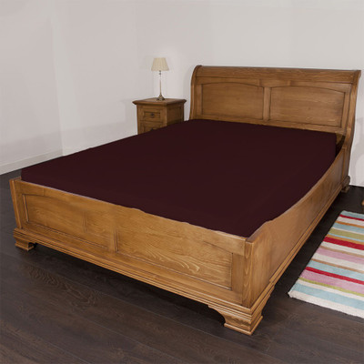 24% OFF on Misr Cotton Solid King Fitted Bedsheet