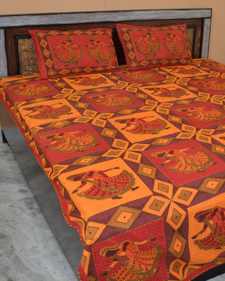 56% OFF on Famacart Cotton Printed Double King Bedsheet