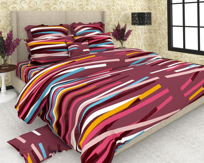 50% OFF on Divine Closet Cotton Geometric Double Bedsheet