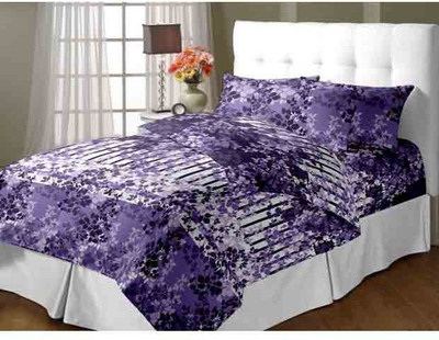 19% OFF on Blush Cotton Printed Double Bedsheet