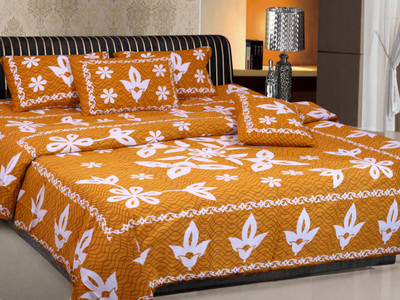 68% OFF on Z Decor Cotton Floral Double Bedsheet