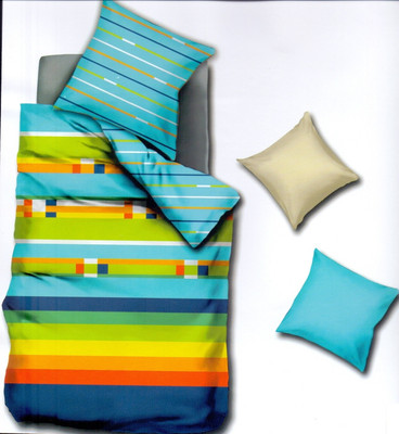 33% OFF on Ross Luxury Living Cotton Striped Double King Bedsheet