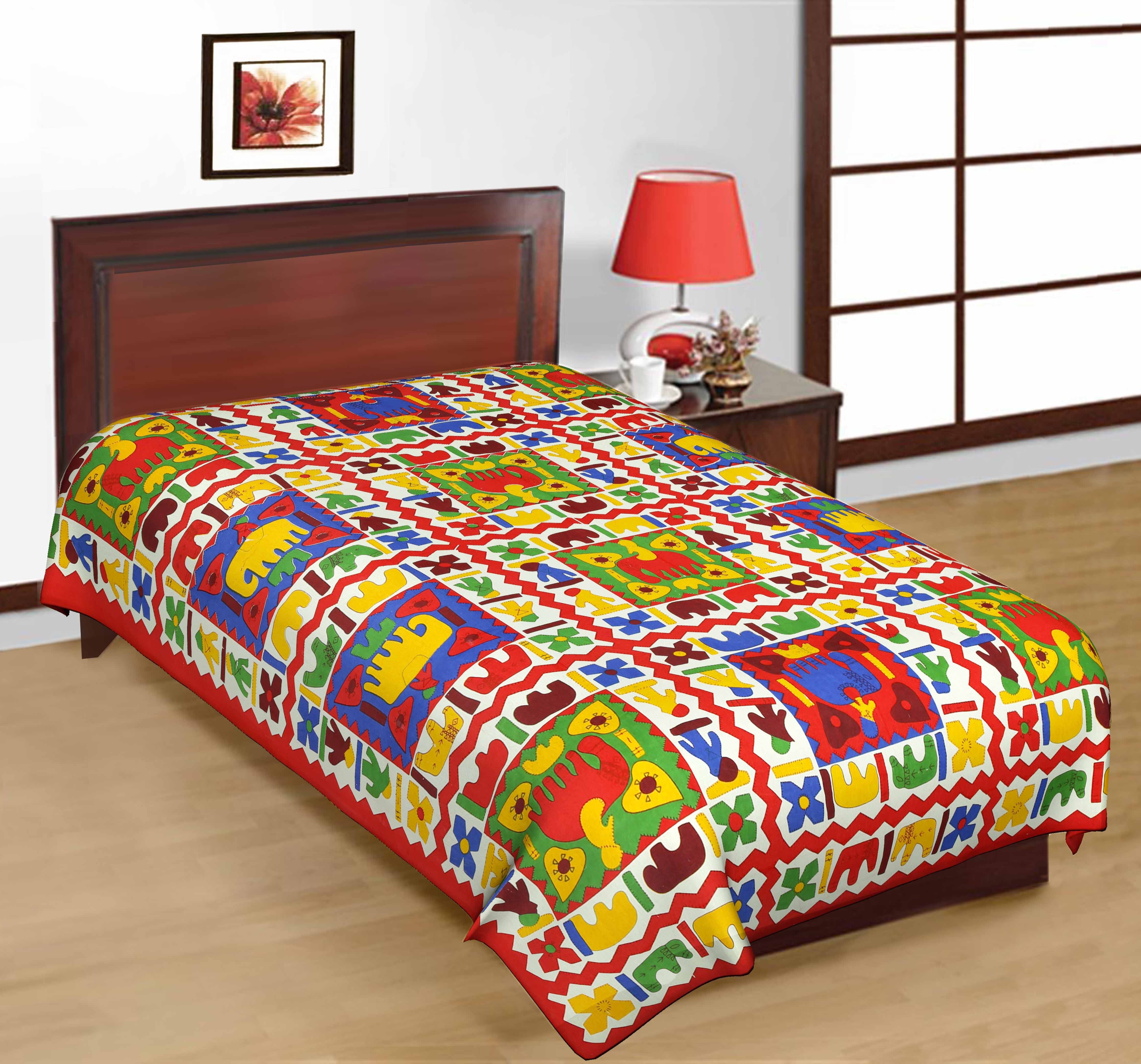 70% OFF on RajLaxmi Cotton Animal Single Bedsheet