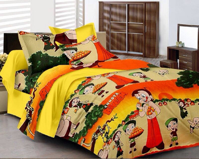 73% OFF on Katarias Cotton, Satin Printed Single Bedsheet