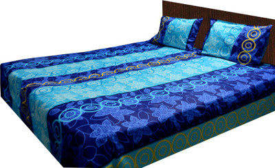 50% OFF on Loomkart Cotton Abstract Extra Large Bedsheet