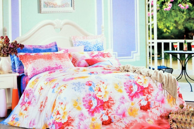 55% OFF on Valtellina Cotton Abstract Double King Bedsheet