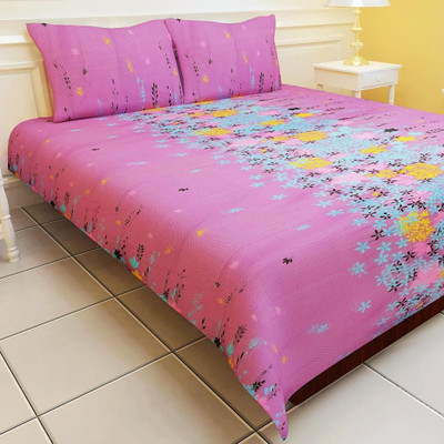 55% OFF on Carah Polyester Printed Double Bedsheet 1 Bedsheet, 2 Pillow Covers, Pink 55% OFF on Carah Polyester Printed Double Bedsheet 1 Bedsheet, 2 Pillow Covers, Pink