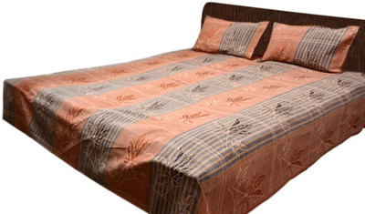 36% OFF on Loomkart Cotton Abstract Double Fitted Bedsheet