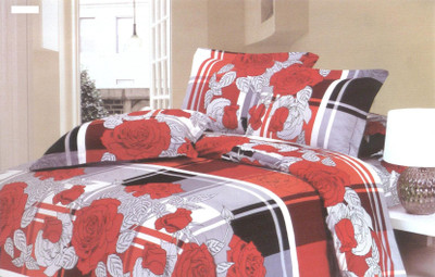 43% OFF on Gran Cotton Abstract Double Bedsheet