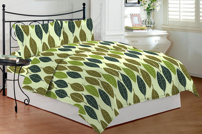 16% OFF on Bombay Dyeing Cotton Printed Double Bedsheet 2 Pillow Covers, 1 Bedsheet, Multicolor